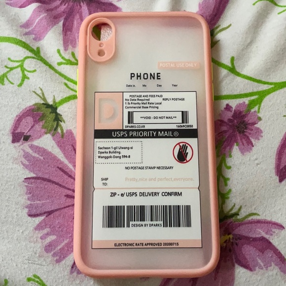 A USPS package phone case for iPhone XR.